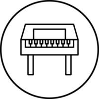 di legno pianoforte vettore icona