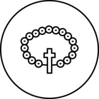 rosario vettore icona