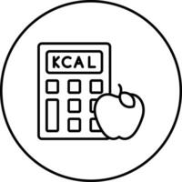 caloria calcolatrice vettore icona