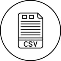 csv vettore icona