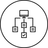 icona di vettore del flusso di lavoro