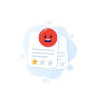 recensioni negative, icona del vettore di feedback negativo