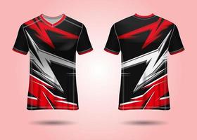 t-shirt design sportivo. maglia da corsa. vista anteriore e posteriore uniforme. vettore