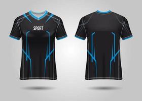 t-shirt design sportivo. maglia da corsa. vista anteriore e posteriore uniforme. vettore