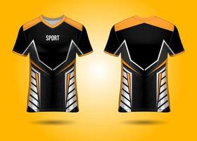 t-shirt design sportivo. maglia da corsa. vista anteriore e posteriore uniforme. vettore