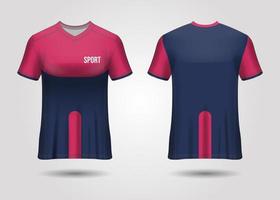 t-shirt design sportivo. maglia da corsa. vista anteriore e posteriore uniforme. vettore