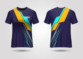 t-shirt design sportivo. maglia da corsa. vista anteriore e posteriore uniforme. vettore