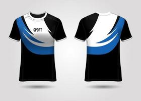 t-shirt design sportivo. maglia da corsa. vista anteriore e posteriore uniforme. vettore