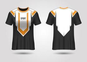 t-shirt design sportivo. maglia da corsa. vista anteriore e posteriore uniforme. vettore