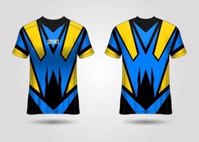 t-shirt design sportivo. maglia da corsa. vista anteriore e posteriore uniforme. vettore