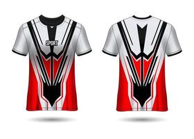 t-shirt design sportivo. maglia da corsa. vista anteriore e posteriore uniforme. vettore