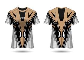 t-shirt design sportivo. maglia da corsa. vista anteriore e posteriore uniforme. vettore