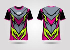 t-shirt design sportivo. maglia da corsa. vista anteriore e posteriore uniforme. vettore