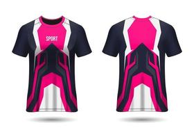 t-shirt design sportivo. maglia da corsa. vista anteriore e posteriore uniforme. vettore