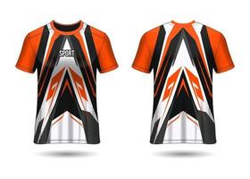 t-shirt design sportivo. maglia da corsa. vista anteriore e posteriore uniforme. vettore