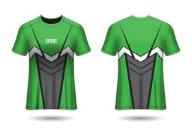 t-shirt design sportivo. maglia da corsa. vista anteriore e posteriore uniforme. vettore