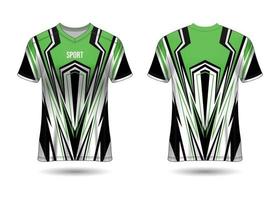 t-shirt design sportivo. maglia da corsa. vista anteriore e posteriore uniforme. vettore