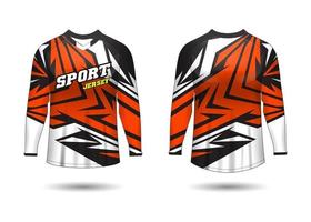 t-shirt design sportivo. maglia da corsa. vista anteriore e posteriore uniforme. vettore