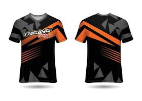 t-shirt design sportivo. maglia da corsa. vista anteriore e posteriore uniforme. vettore