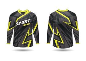 t-shirt design sportivo. maglia da corsa. vista anteriore e posteriore uniforme. vettore