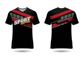 t-shirt design sportivo. maglia da corsa. vista anteriore e posteriore uniforme. vettore