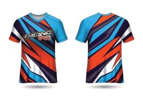 t-shirt design sportivo. maglia da corsa. vista anteriore e posteriore uniforme. vettore