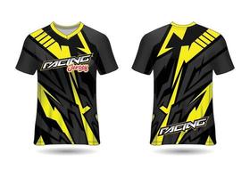 t-shirt design sportivo. maglia da corsa. vista anteriore e posteriore uniforme. vettore