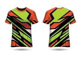 t-shirt design sportivo. maglia da corsa. vista anteriore e posteriore uniforme. vettore