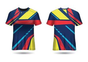 t-shirt design sportivo. maglia da corsa. vista anteriore e posteriore uniforme. vettore