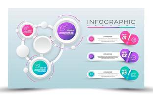 illustrazione vettoriale passo di progettazione infografica banner di presentazione