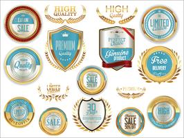 Distintivi ed etichette d&#39;oro di lusso premium