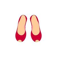 set colore di due paia di scarpe da donna senza tacco vettore