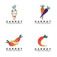 modello di progettazione dell'illustrazione dell'icona di vettore del logo della carota