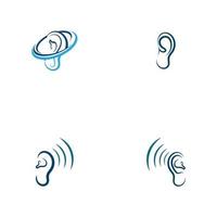 logo dell'orecchio e simboli icone vettoriali per app