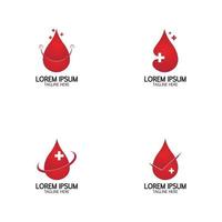 modello di progettazione dell'icona del logo della donazione di sangue vettore