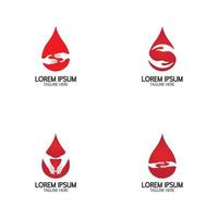 modello di progettazione dell'icona del logo della donazione di sangue vettore