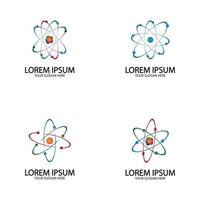 logo dell'icona dell'atomo. illustrazione vettoriale simbolo della scienza