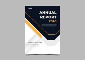rapporto annuale e modello di profilo aziendale. manifesto volantino rapporto annuale vettore