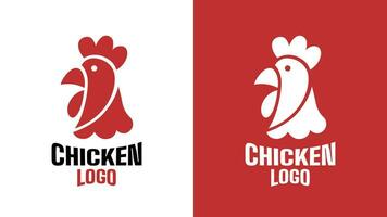 semplice elegante pollo portafortuna logo silhouette stile concetto vettore