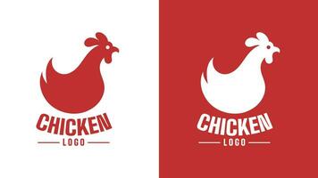 semplice elegante pollo logo silhouette concetto vettore