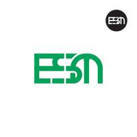 lettera esm monogramma logo design vettore