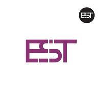 lettera est monogramma logo design vettore