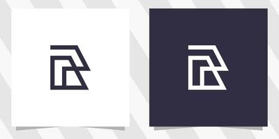 lettera pr rp logo design vettore