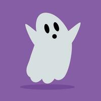 fantasma icona nel piatto stile. Halloween vettore illustrazione su viola sfondo.