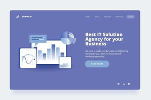 modello di progettazione della pagina web vettore