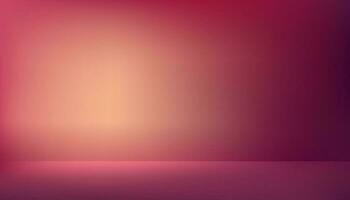 studio sfondo, vuoto camera con futuristico neon su parete e pavimentazione.3d studio Schermo podio con sfocato rosa, viola, arancione modello.vettore bandiera colorato per Prodotto futuro cyberspazio concetto vettore