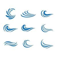immagini del logo dell'onda d'acqua vettore