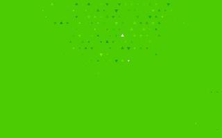 sfondo vettoriale verde chiaro con triangoli.