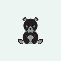 bambino orso logo design vettore