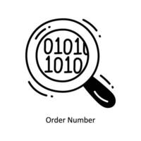 ordine numero scarabocchio icona design illustrazione. la logistica e consegna simbolo su bianca sfondo eps 10 file vettore